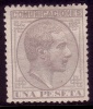 Edifil 197(*) Alfonso XII Año 1878 1 Pts Gris En Nuevo, Magnífico Y Raro Así - Unused Stamps