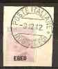 1912 EGEO USATO 50 CENT SU FRAMMENTO - RR2717-4 - Egeo