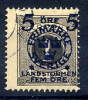 SWEDEN 1916 Landstorm Fund II 5ö On 1ö Used.  Michel 97 - Usati