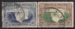 Southern Rhodesia 1932 KGV Set Victoria Falls Used SG 29 & 30 ( C192 ) - Southern Rhodesia (...-1964)