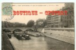75 - PARIS - Péniches Sur La Seine Au Pont St Michel Et Quai Du Marché Neuf - Peniche Batellerie - Marinier - Dos Scané - La Seine Et Ses Bords