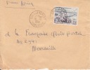 DOUALA - DEPART - CAMEROUN - 1956 - AFRIQUE - COLONIES FRANCAISES - N°301 - PONT SUR LE WOURI - LETTRE - Covers & Documents