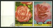 ● AJMAN  - 1972 - ROSE - N. ? Usati -  COPPIA  - Cat. ? € - Lotto N. 952 - Rozen