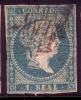 Edifil 45 1856 1 Real Filigrana De Líneas Cruzadas En Usado, Catalogo 240 Eur RR - Used Stamps