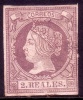 Edifil 56(*) 2 Reales Lila De 1860 En Nuevo Catálogo 450 Eur !Gran Ocasión¡¡¡ - Postfris – Scharnier