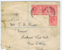 Gold Coast Registered Cover 1912 To Kent UK, Wax Sealed, London Reg. Office Cancels Black And Red - Gold Coast (...-1957)