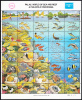 Palau Scott #103 MNH Sheetlet Of 40 14c World Of Sea And Reef - Palau