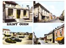 CPSM -  80 - SAINT OUEN - La Mairie - Café Tabac - Place Et Voitures - Charcuterie - Saint Ouen