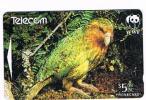 NUOVA ZELANDA - NEW ZEALAND - TELECOM (GPT) - 1998 WWF: BIRDS (KAKAPO)  Code 501BO   - USED  -  RIF. 3689 - Papegaaien & Parkieten