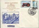 Romania- Envelope Occasionally  1993-Production Means, Tractor And Oil Wells - Pétrole