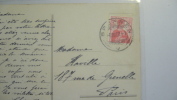 Helvetia Rouge 10c Oblitéré Sur CPA - Lettres & Documents