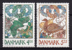 Denmark 1999 Mi. 1207-08 Spring Messenger Frühlingsboten Complete Set - Usado