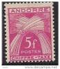 Andorra Andorre 1943 Chiffre-Taxe Fr 5 Carmine Lilla, Mi 29, MH(*) - Neufs