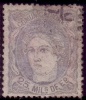 Edifil 106 Usado, 25 Milesimas Violeta De 1870 - Oblitérés