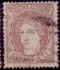 Edifil 109 Usado 200 Milésimas Castaño De 1870 - Used Stamps