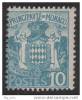 Principato Di Monaco - Stemma 10 C. Azzurro Chiaro - 1924/33 - Neufs