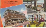 Atlantic City NJ New Jersey, New Osborne Hotel Multi-view C1930s Vintage Linen Postcard - Atlantic City