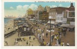 Atlantic City NJ New Jersey, Boardwalk From Central Pier View C1910s/20s Vintage Postcard - Atlantic City