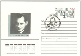 Russia 1992 Chess Champion 100th Anniversary Of Alexander Alekhine - Stamped Stationery