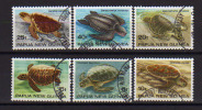 PAPOUASIE.  Tortues De Mer. 6 T-p Oblit. Yv.# 466/71. Serie Complète - Turtles