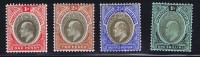 SOUTHERN NIGERIA  Wmk Multi Crown & CA   4 Values: 1 D., 2 D., 2 1/2 D., 1/- (Die B) SG 22, 23, 24, 28a MH * - Nigeria (...-1960)