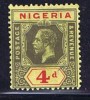 NIGERIA  Wmk Multi Crown & CA    4 D. On Deep Yellow, Yellow Back, Thick Paper  SG 6b  MH * - Nigeria (...-1960)