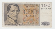 Belgium 100 Francs 1953 VF++ CRISP Banknote P 129b 129 B - 100 Francs