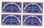 1953 - Italia 724Da Patto Atlantico V58 - Doppia Stella In Quartin, - Variedades Y Curiosidades