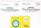 AUSTRALIA - OPTUS    ( GSM RECHARGE) -  LOT OF 3 DIFFERENT  - USED  -  RIF. 3735 - Australie