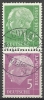 # Bund 1954 Heuss, Michel # 183-179 Accoppiamento Da Libretto Usati / Obliterati - Zusammendrucke