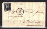 FRANCE N° 4 A Obl.  S/lettre Entiére Superbe  Dijon/Chalons - 1849-1850 Cérès