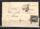 FRANCE N° 10 Obl.  S/lettre Entiére Superbe  Paris/Auxerre - 1852 Luis-Napoléon