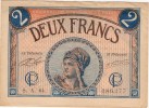 Billet De Deux Francs (Chambre De Commerce De Paris) -  1922 - Numéro : 086.277 (§) - Handelskammer