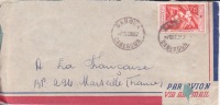 Cameroun,Bénoué,Garoua Le 07/12/1957 > France,colonies,lettre,le Café,15f N°304 - Briefe U. Dokumente