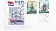 PARAGUAY VELEROS BARCOS VELA BANDERAS  BICENTENARIO INDEPENDENCIA USA - Unabhängigkeit USA