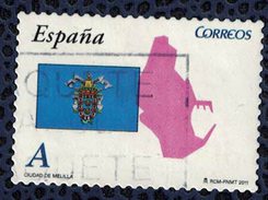 Espagne 2011 Oblitéré Used Ville Ciudad De MELILLA  Drapeaux - Used Stamps