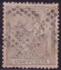 Edifil 138 1 Pts Gris I Republica De 1873 Usado, Catalogo 46 Eur - Usados