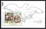 Canada MNH Scott #2003ii $1.25 Jean-Paul Riopelle Souvenir Sheet With 2 Extra Holes In Wings - Nuevos