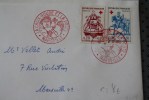 LETTRE LA POSTE ET LA CROIX ROUGE RED CROSS CACHET COMMEMORATIF ROUGE XIII EXPOSITION MARSEILLE 3&4-12-1963 COTE 8 E - Croix Rouge