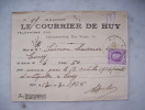 Quittance De 1927 " Le Courrier De HUY " Avec N° 197 - Storia Postale