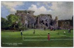 DENBIGH CASTLE The Courtyard Tennis 1910 - Denbighshire