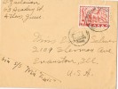 Carta Maritima ATENAS A Estados Unidos 1937. Carro Caballos, Ship Post - Lettres & Documents
