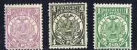 TRANSVAAL  1885  3 MH Values All Perf 11.5 - Transvaal (1870-1909)