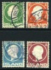 Iceland #92-95 Used Part Set From 1912 - Usati