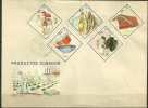 Cuba, Enveloppe Premier Jour N°1212 à 1216 "productions Cubaines" - FDC