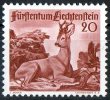 Liechenstein 1946 Wild Life 20r Roebuck Mint No Gum  SG 283 - Gebruikt