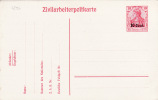 4296# BELGIQUE OCCUPATION ALLEMANDE ENTIER ZIVILARBEITERPOSTKARTE GERMANIA SURCHARGEE - Tarjetas 1909-1934