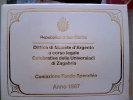 SAN MARINO - ANNO 1987 - DITTICO OLIMPIADI ZAGABRIA  LIRE 500 + 1000  In ARGENTO FONDO SPECCHIO In CONFEZIONE ORIGINALE - San Marino