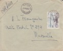 BAFIA CAMEROUN 1957 AFRIQUE ANCIENNE COLONIE FRANÇAISE LETTRE PAR AVION DESTINATION LA FRANCE A MARSEILLE MARCOPHILIE - Briefe U. Dokumente