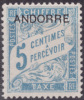 ANDORRE / FRANCE  /  1931  /  TAXE Y&T N°1 (*) NO GUM - Nuovi